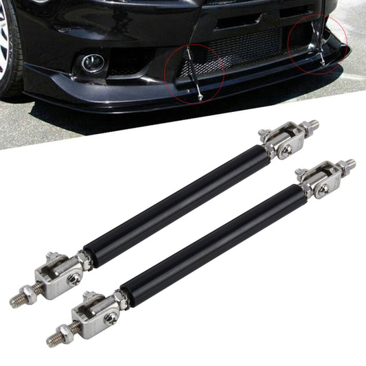 2 PCS Car Modification Large Surrounded By The Rod Telescopic Lever Front and Rear Bars Fixed Front Lip Back Shovel Adjustable Small Rod, Length: 20cm(Black) - In Car by buy2fix | Online Shopping UK | buy2fix