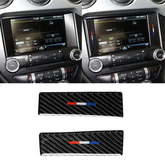 2 PCS Car USA Color Carbon Fiber Central Control Decorative Sticker for Ford Mustang 2015-2017 - Car Interior Mouldings by buy2fix | Online Shopping UK | buy2fix