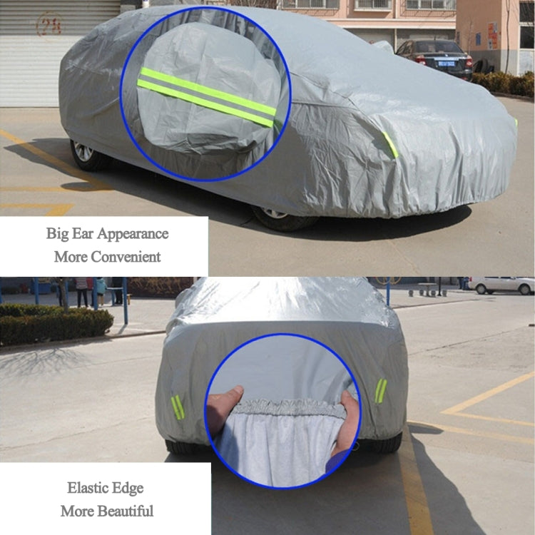 PEVA Anti-Dust Waterproof Sunproof SUV Car Cover with Warning Strips, Fits Cars up to 4.7m(183 inch) in Length - PE Material by buy2fix | Online Shopping UK | buy2fix