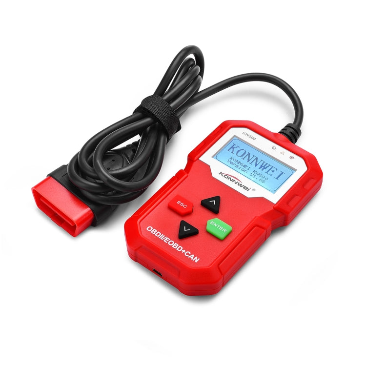 KONNWEI KW590 Mini OBDII Car Auto Diagnostic Scan Tools Auto Scan Adapter Scan Tool (Can Only Detect 12V Gasoline Car)(Red) - Code Readers & Scan Tools by KONNWEI | Online Shopping UK | buy2fix