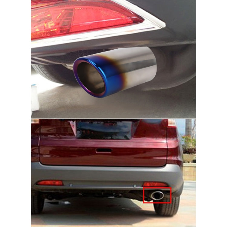 2 PCS Car Styling Stainless Steel Exhaust Tail Muffler Tip Pipe for VW Volkswagen 1.4T Swept Volume(Blue) - In Car by buy2fix | Online Shopping UK | buy2fix