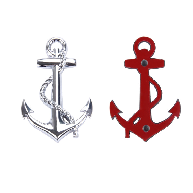 Ship Anchor Shape Car Auto Metal Free Stickers(Silver) - 3D Metal Sticker by buy2fix | Online Shopping UK | buy2fix