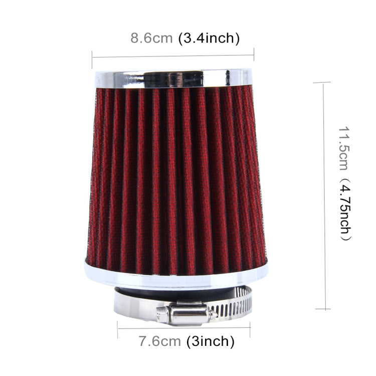 HKS 5cm Universal Mushroom Head Style Air Filter for Car(Red) - In Car by buy2fix | Online Shopping UK | buy2fix