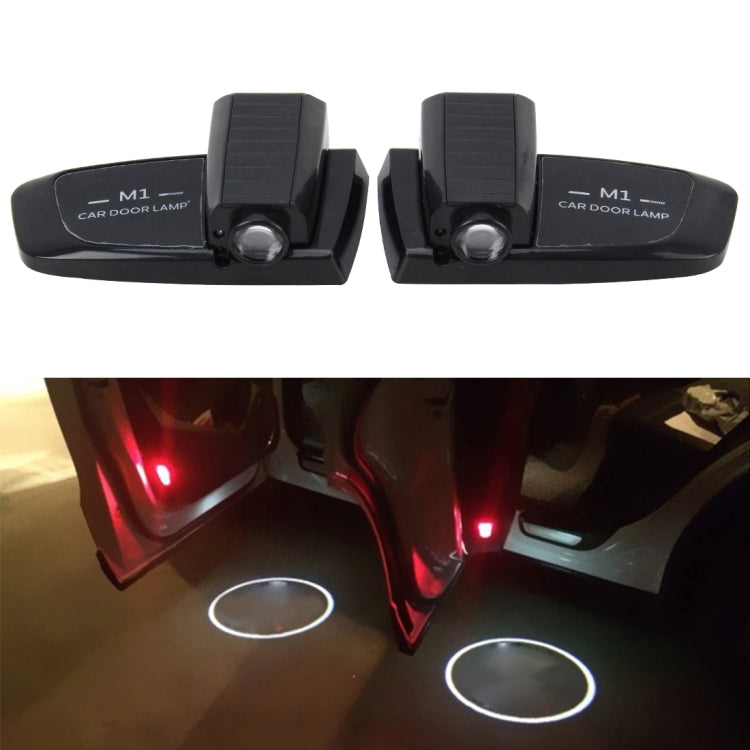 2 PCS Intelligent Induction HD Projection Car Door Welcome Lamps Display Logo for Ferrari(Black) - Door Lights by buy2fix | Online Shopping UK | buy2fix
