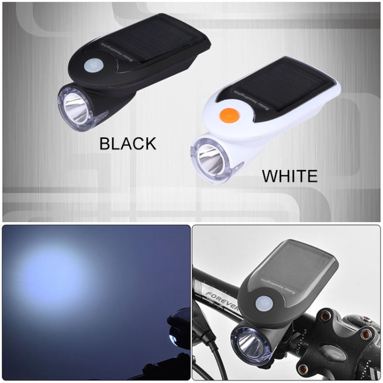 3W 240LM USB Solar Energy Motorcycle / Bicycle Front Light (Black) - Headlights by buy2fix | Online Shopping UK | buy2fix