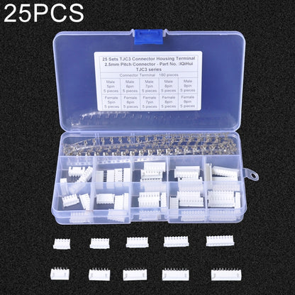 25 Sets TJC3 2.5mm XH 5P 6P 7P 8P 9Pin Male Female Housing Connector with Crimps - In Car by buy2fix | Online Shopping UK | buy2fix