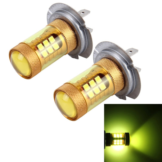 2 PCS H7 10W 1000 LM Car Fog Lights with 28 SMD-3030 LED Lamps, DC 12V(Gold Light) - Fog / Driving Lights by buy2fix | Online Shopping UK | buy2fix