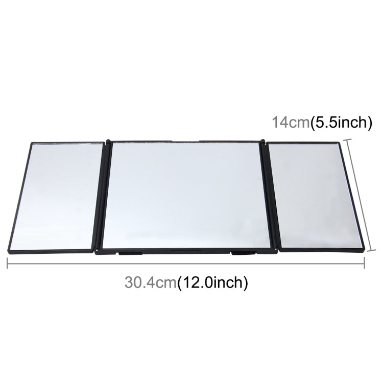 SHUNWEI Car Sun Visor Adjustable Mirror Car Makeup Sun-shading Vehicle Mounted Cosmetic Mirror Folding Vanity Mirror Triple Folding Car Interior Makeup Mirror Auto Supplies - Interior Mirrors by SHUNWEI | Online Shopping UK | buy2fix