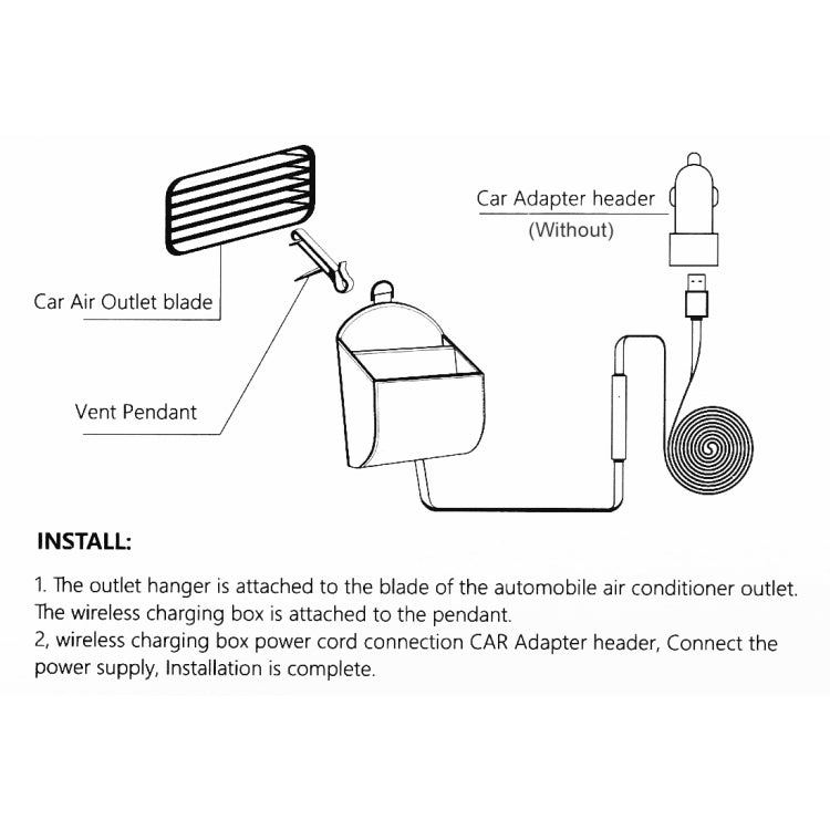 Multi-function Car Air Outlet Wireless Charger Storage Box - In Car by buy2fix | Online Shopping UK | buy2fix