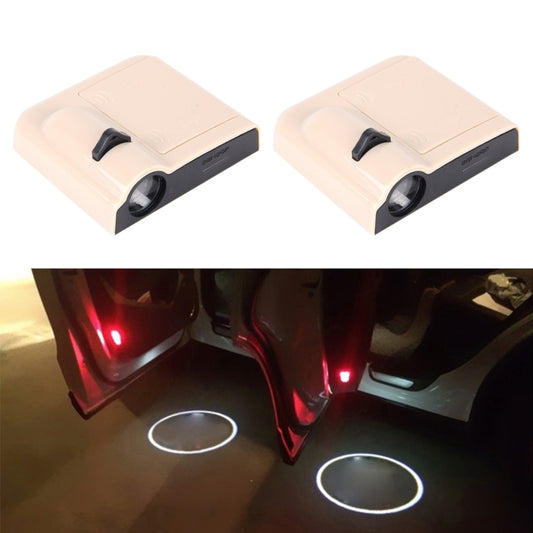 2 PCS LED Ghost Shadow Light, Car Door LED Laser Welcome Decorative Light, Display Logo for JEEP Car Brand(Khaki) - Door Lights by buy2fix | Online Shopping UK | buy2fix