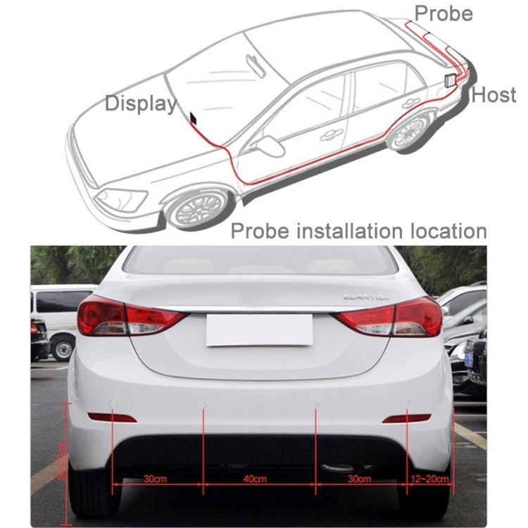 Car Buzzer Reverse Backup Radar System - Premium Quality 2 Parking Sensors Car Reverse Backup Radar System with LCD Display(Black) - In Car by buy2fix | Online Shopping UK | buy2fix