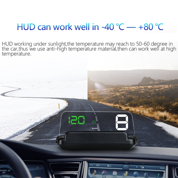 C500 Car HUD Virtual HD Projection Head-up Display, With Adjustable Reflection Board, Speed & RPM & Water Temperature & Oil Consumption & Driving Distance / Time & Voltage Display, Over Speed Alarm, Connect OBD2 Interface(Blue) - Head Up Display System by buy2fix | Online Shopping UK | buy2fix