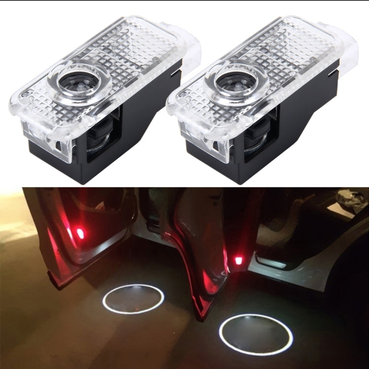 2 PCS LED Car Door Welcome Logo Car Brand 3D Shadow Light for Audi - In Car by buy2fix | Online Shopping UK | buy2fix