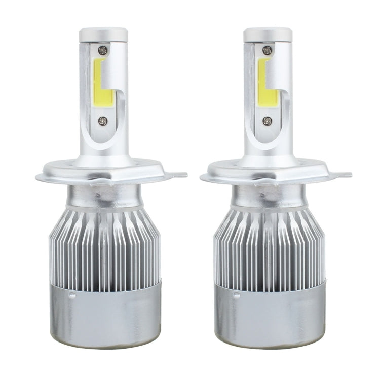 2 PCS  H4 18W 1800 LM 6000K IP68 Canbus Constant Current Car LED Headlight with 2 COB Lamps, DC 9-36V(White Light) - LED Headlamps by buy2fix | Online Shopping UK | buy2fix