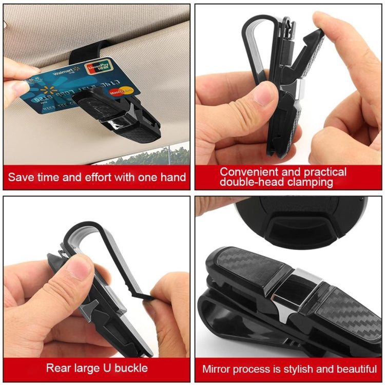 Vehicle Mounted Glasses Clip Car Eyeglass Bill Holder, Blister Package (Silver) - Sunglasses & Glasses Clips by buy2fix | Online Shopping UK | buy2fix