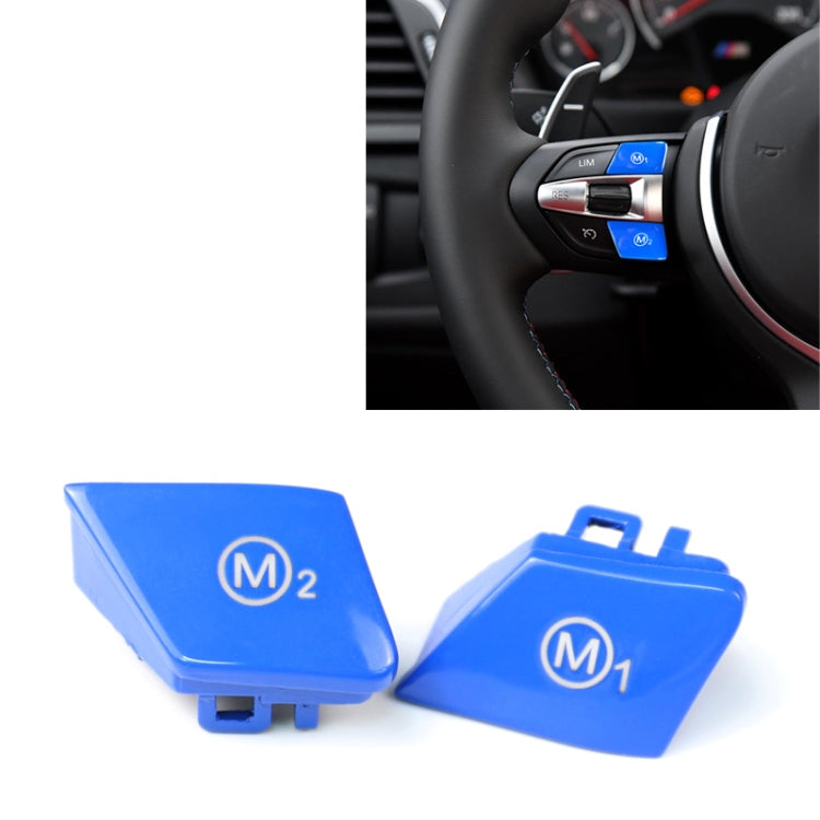 Sports Steering Wheel M1+M2 Fashion Button Switch Trim Cover for BMW F30 F34 F15 F16 2014-2018(Blue) - Steering Wheel Accessories by buy2fix | Online Shopping UK | buy2fix