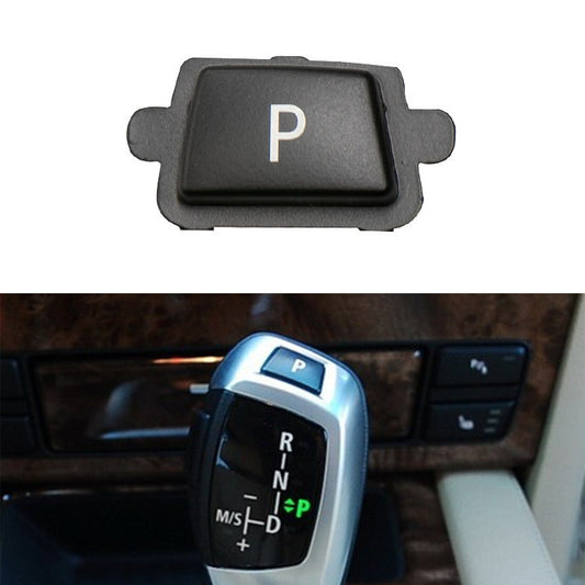 Car Gear Lever Auto Parking Button Letter P Cap for BMW X5 X6 2007-2013, Left Driving (Black) - In Car by buy2fix | Online Shopping UK | buy2fix