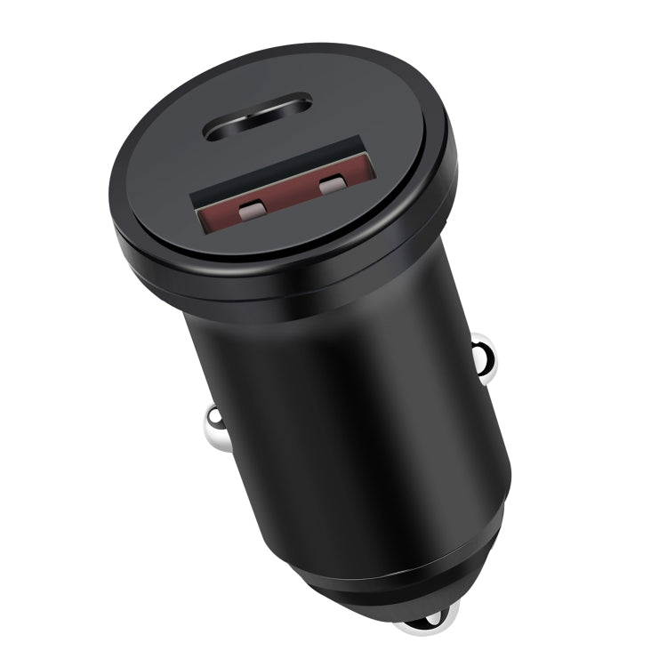 PD 20W USB-C / Type-C + QC 3.0 USB Interface Fast Charging Car Charger (Black) - Car Charger by buy2fix | Online Shopping UK | buy2fix