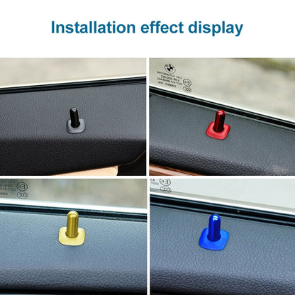 4 in 1 Car Door Latch Pin Door Screw Knob Cap Cover Trim for BMW F10, Left Driving (Blue) - In Car by buy2fix | Online Shopping UK | buy2fix