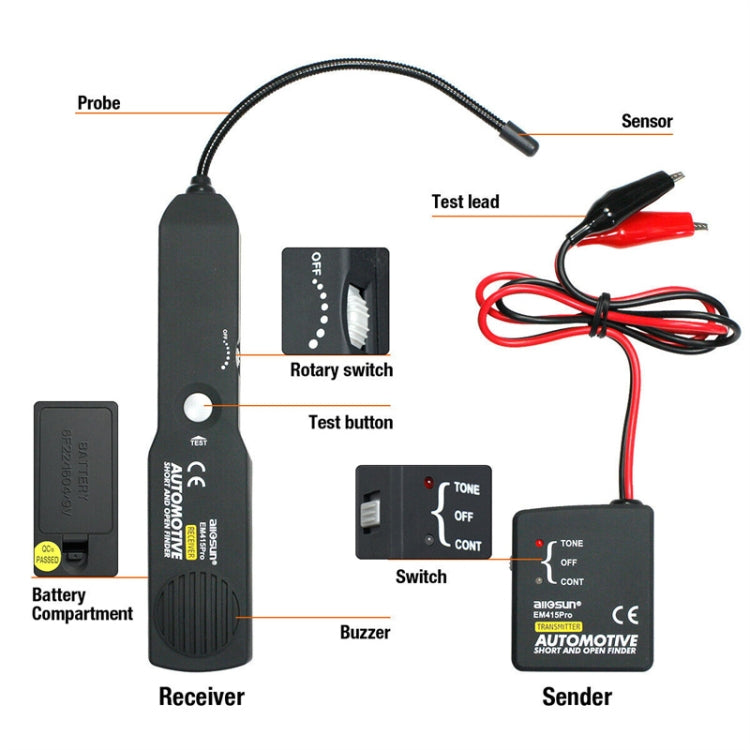 EM415 Car Open Circuit Short Circuit Detector Car Repair Tool Line Finder - In Car by buy2fix | Online Shopping UK | buy2fix