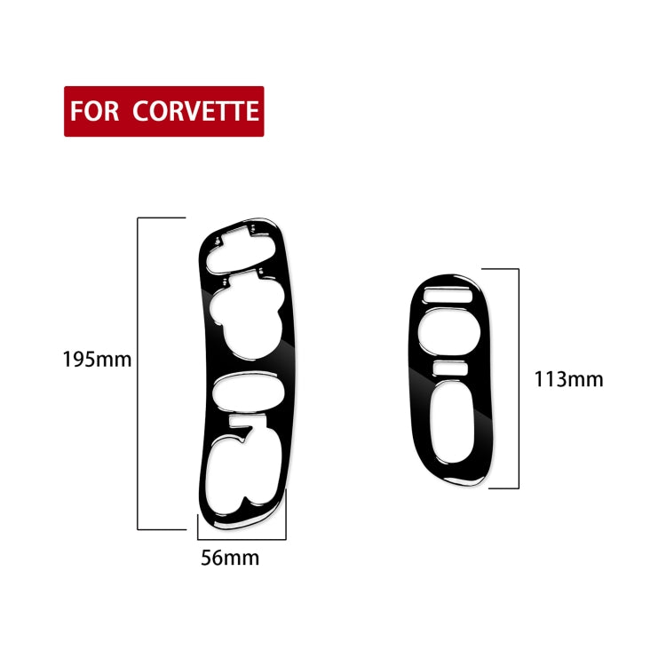 For Chevrolet Corvette C5 1998-2004 2 in 1 Car Door Control Panel with Memory Seat Decorative Sticker, Left Drive - In Car by buy2fix | Online Shopping UK | buy2fix