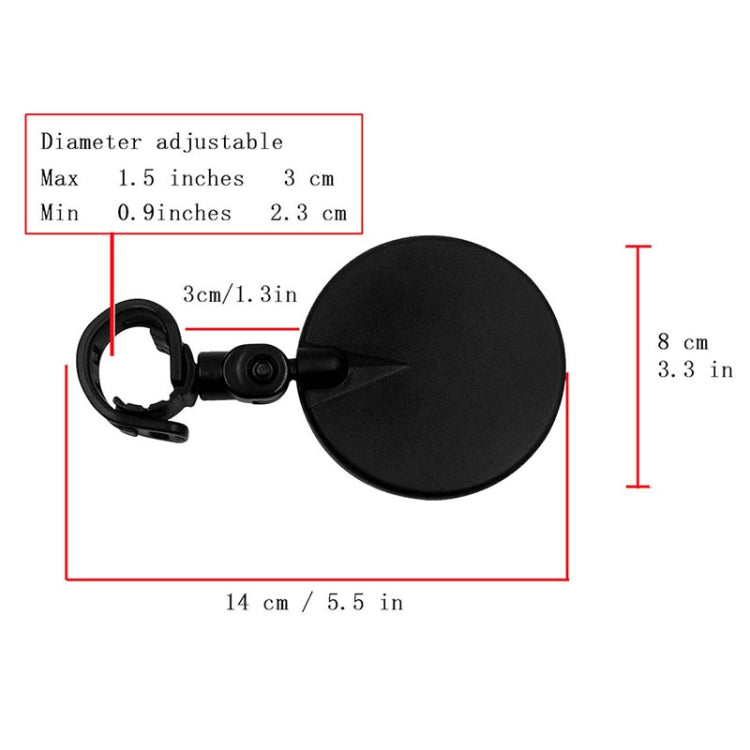 Universal 360 Rotate Adjustable Bicycle Rearview Handlebar Wide-angle Convex Mirror Cycling Rear View Mirror - View Mirrors by buy2fix | Online Shopping UK | buy2fix