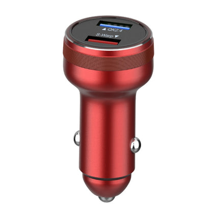 DASH / WARP 30W Car Flash Charger for OnePlus (Red) - In Car by buy2fix | Online Shopping UK | buy2fix