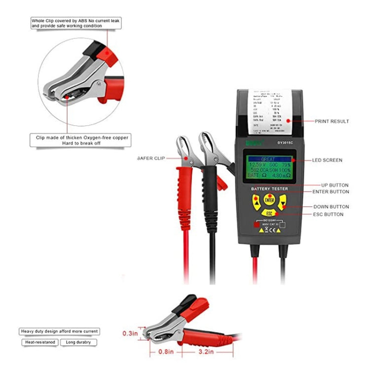 DUOYI DY3015C Car 24V Battery Tester - Electronic Test by DUOYI | Online Shopping UK | buy2fix