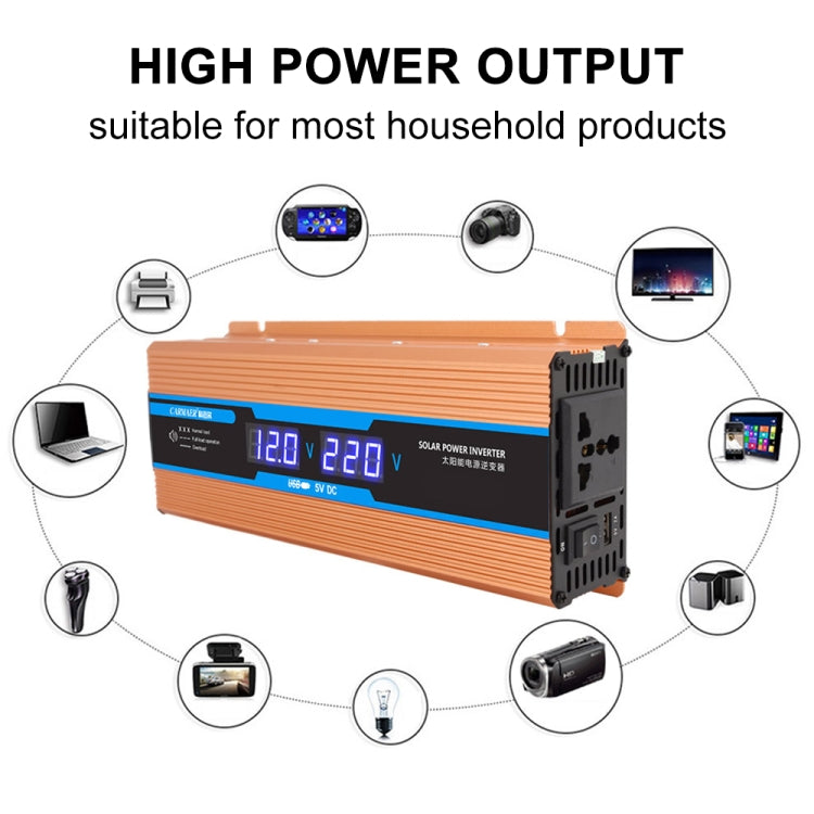 Carmaer 24V to 220V 1200W Car Multi-function Double Digital Display Inverter Household Power Converter - In Car by buy2fix | Online Shopping UK | buy2fix