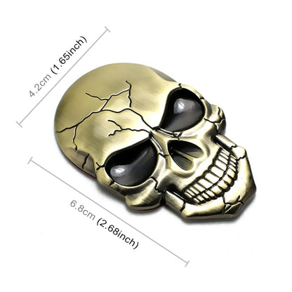 Three-dimensional Devil Skull Metal Car Sticker (Bronze) - In Car by buy2fix | Online Shopping UK | buy2fix