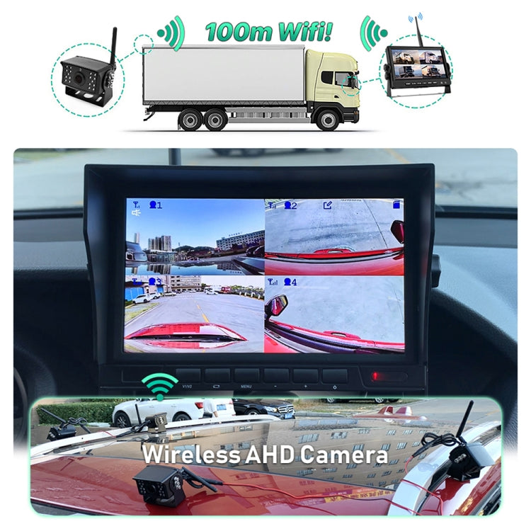 PZ710-W 7 inch Car Digital Wireless Rear-view Split-screen Monitor Dual Record - In Car by buy2fix | Online Shopping UK | buy2fix