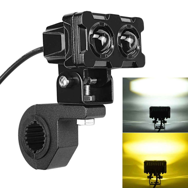 ZH-1583A1 External Waterproof Double Lamp Bead LED Headlight Square Dragon Button Type - In Car by buy2fix | Online Shopping UK | buy2fix