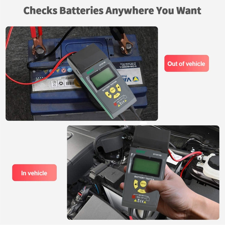 DUOYI DY3015B Car Multi-language 12V Battery Tester - In Car by buy2fix | Online Shopping UK | buy2fix