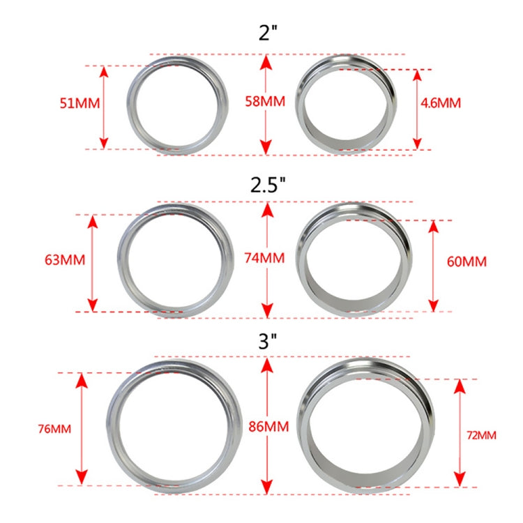 3.0 inch Car Exhaust V-band Clamp with Flange - In Car by buy2fix | Online Shopping UK | buy2fix