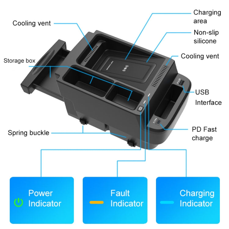 HFC-1003-01 Car Qi Standard Wireless Charger 10W Quick Charging for Honda CR-V 2017-2022, Left and Right Driving - In Car by buy2fix | Online Shopping UK | buy2fix