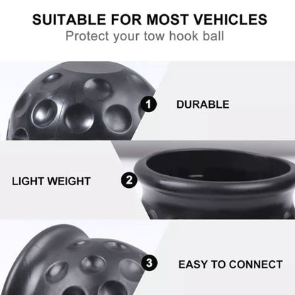 2 in 1 / Set Car Truck Tow Ball Cover Cap Towing Hitch Trailer Towball Protection - In Car by buy2fix | Online Shopping UK | buy2fix