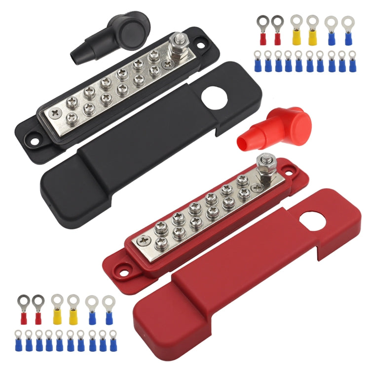 48V 180A 12 Way Power Distribution Terminal Block Battery Bus Bar Set - In Car by buy2fix | Online Shopping UK | buy2fix