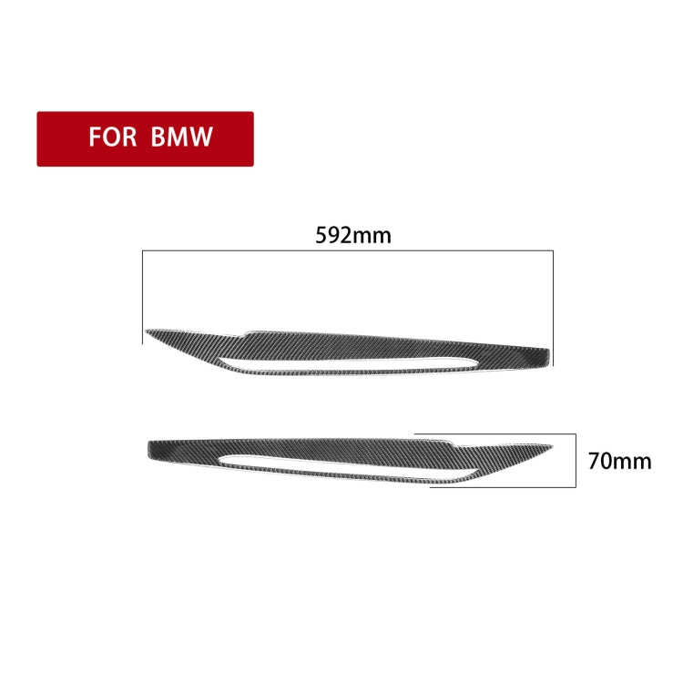 2 PCS / Set Carbon Fiber Car Lamp Eyebrow Decorative Sticker for BMW X5 / F15 2014-2018, Drop Glue Version - In Car by buy2fix | Online Shopping UK | buy2fix