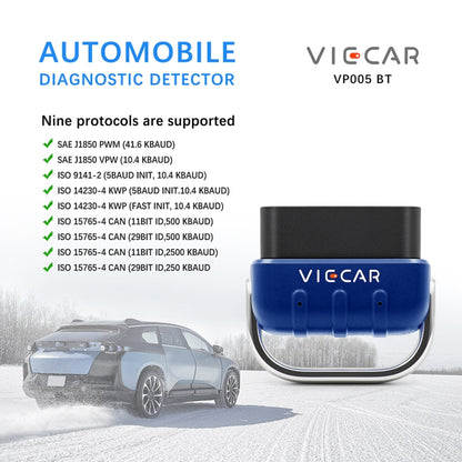 Viecar VP005 Car Mini OBD Fault Detector V2.2 Bluetooth Diagnostic Tool with 25K80 327 - In Car by buy2fix | Online Shopping UK | buy2fix