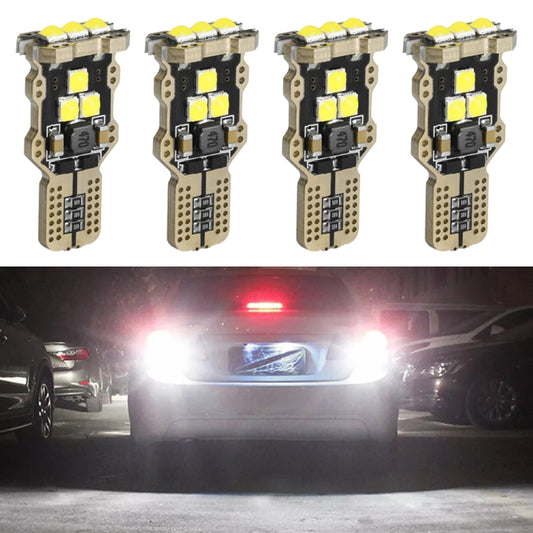 4pcs T15 DC12V / 1.5W / 0.13A / 540LM Car Decoding Reversing Light 9LEDs SMD-3030 Lamp Beads - In Car by buy2fix | Online Shopping UK | buy2fix