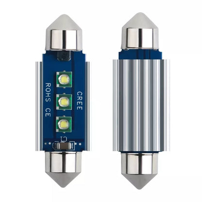 2pcs 39mm IC12V /  2.76W / 0.23A / 300LM 3LEDs SMD Car Reading Lamp Dome Light - In Car by buy2fix | Online Shopping UK | buy2fix