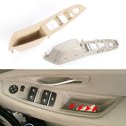 For BMW F10 2011-2017 Right Driving Car Door Window Lift Switch Trim Panel (Beige) - In Car by buy2fix | Online Shopping UK | buy2fix