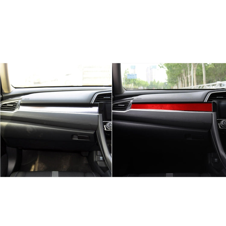 Car Carbon Fiber Central Control Decorative Sticker for Honda Tenth Generation Civic 2016-2019, Right Drive (Red) - In Car by buy2fix | Online Shopping UK | buy2fix