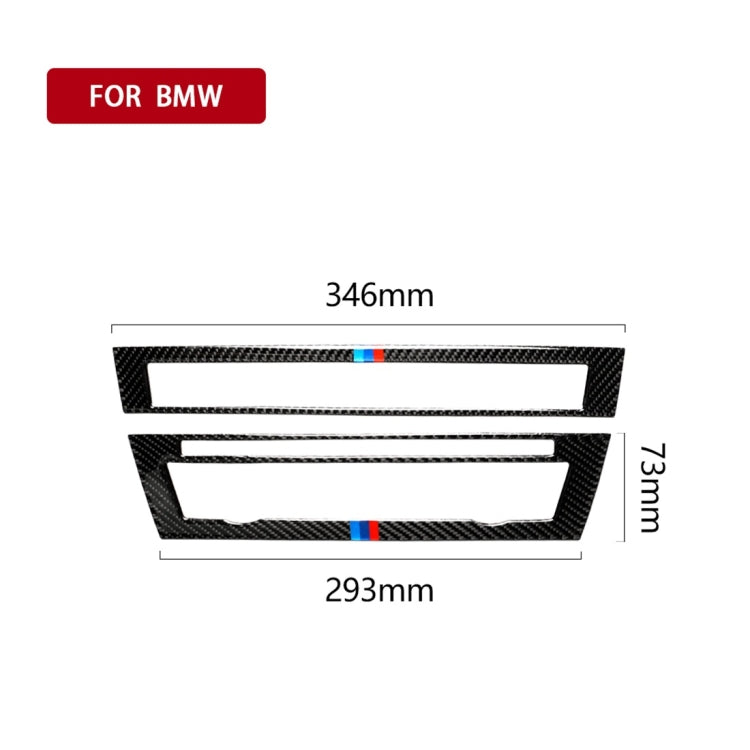 Three Color Carbon Fiber Car CD Panel Decorative Sticker for BMW 5 Series F10 2011-2017 -  by buy2fix | Online Shopping UK | buy2fix