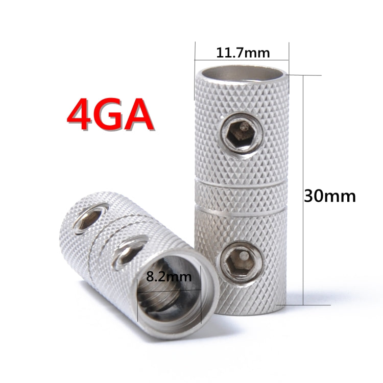 2 PCS Wire Coupler Terminal Butt Connector 4GA AWG Gauge Joiner Barrel Set Screw - In Car by buy2fix | Online Shopping UK | buy2fix