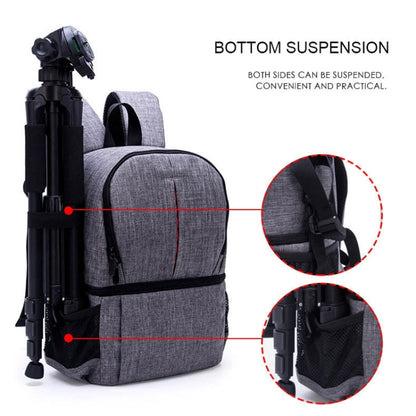Multi-functional Waterproof Nylon Shoulder Backpack Padded Shockproof Camera Case Bag for Nikon Canon DSLR Cameras(Blue) - Camera Accessories by buy2fix | Online Shopping UK | buy2fix