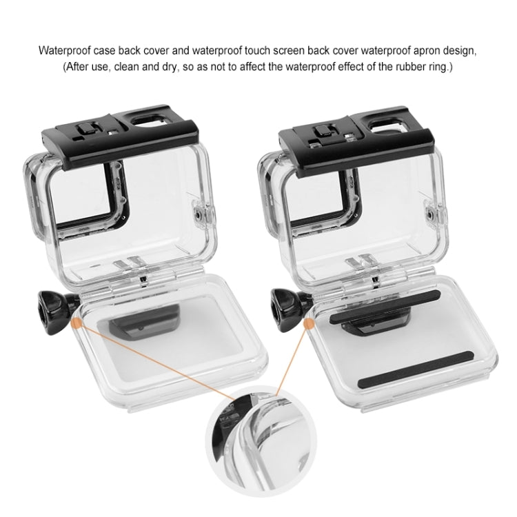 GP452 Waterproof Case + Touch Back Cover for GoPro HERO7 White / Silver - DJI & GoPro Accessories by buy2fix | Online Shopping UK | buy2fix