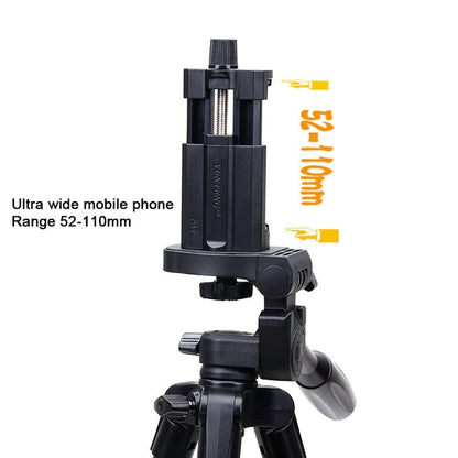 YUNTENG VCT-5208RM Aluminum Magnesium Alloy Leg Tripod Mount with Bluetooth Remote Control & Tripod Head & Phone Clamp for SLR Camera & Smartphones, Height: 125cm - Camera Accessories by buy2fix | Online Shopping UK | buy2fix