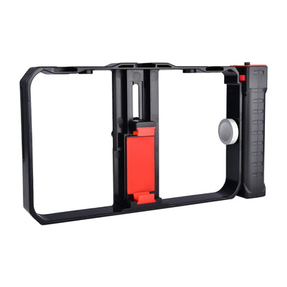 YELANGU YLG0901B Vlogging Live Broadcast Smartphone Plastic Cage Video Rig Filmmaking Recording Handle Stabilizer Bracket for iPhone, Galaxy, Huawei, Xiaomi, HTC, LG, Google, and Other Smartphones(Black) - Consumer Electronics by YELANGU | Online Shopping UK | buy2fix