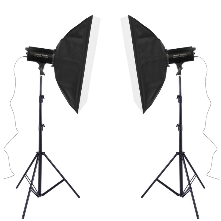 TRIOPO Oubao TTR400W 60x90cm Studio Softbox + Tripod Mount + 2x E27 150W Light Bulb Photography Lighting Tow Piece Set - Shoe Mount Flashes by TRIOPO | Online Shopping UK | buy2fix